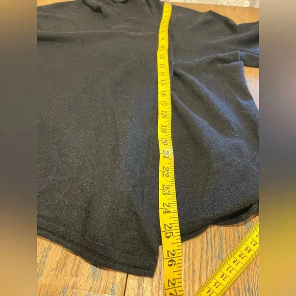 LA REDOUTE 50% wool asymmetrical black cardigan size 20/22 - Picture 7 of 8